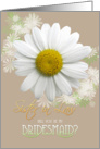 Sister-in-Law Will you be my Bridesmaid? Daisy Oyster color card