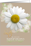 Sister Will you be my Bridesmaid? Daisy Oyster color card