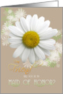 Friend Will you be my Maid of Honor? Daisy Oyster color card