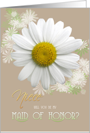 Niece Will you be my Maid of Honor? Daisy Oyster color card