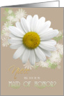 Niece Will you be my Maid of Honor? Daisy Oyster color card