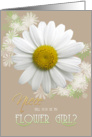 Niece Will you be my Flower Girl? Daisy Oyster color card