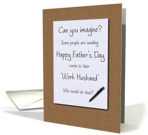 Father's Day Work Husband Legal Pad on Desk card (807374)