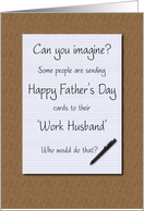 Father’s Day Work Husband Legal Pad on Desk card