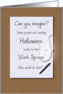 Happy Halloween Work Spouse Legal Pad on Desk card