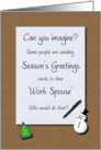 Season’s Greetings Work Spouse Legal Pad on Desk card