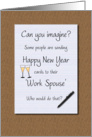 Happy New Year Work Spouse Legal Pad on Desk card