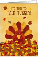 Thanksgiving Time to Talk Turkey Humor for Employees and Staff card