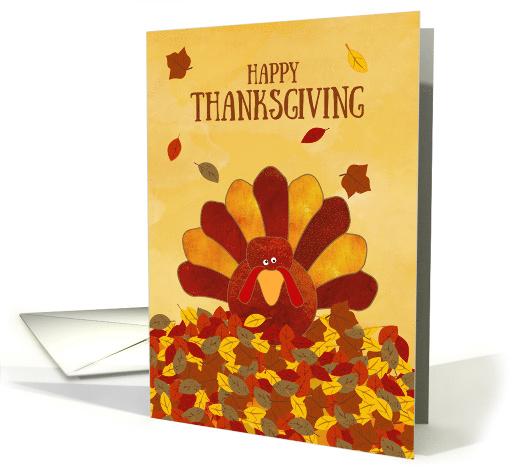 Happy Thanksgiving Cute Colorful Gobble GobbleTurkey card (827868)