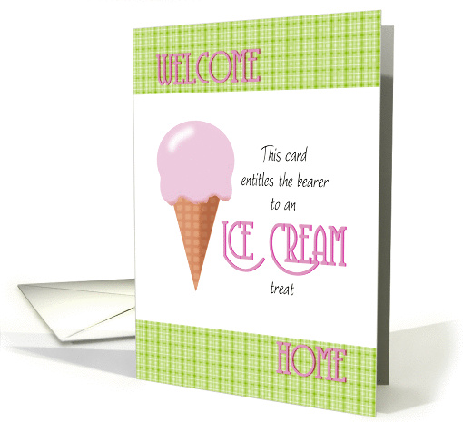 Summer Camp Welcome Home Ice Cream Cone card (835036)