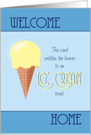 Summer Camp Welcome Home Ice Cream Cone card