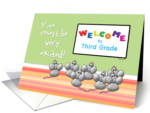 Welcome to 3rd Grade from Teacher Cute Mice and SMART Board card