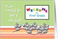 Welcome to 1st Grade from Teacher Cute Mice and SMART Board card