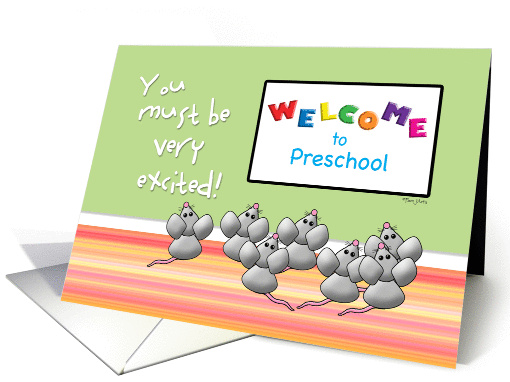 Welcome to Preschool from Teacher Cute Mice and SMART Board card