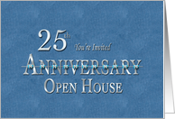 Orthodontic Open House Invitation 25th Anniversary card