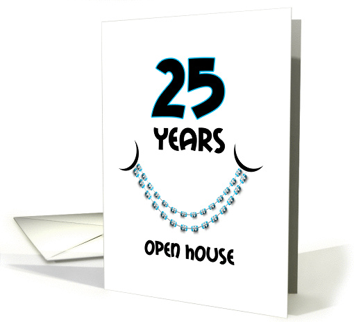 Orthodontic Open House Invitation 25th Anniversary Braces Smile card