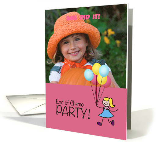 Invitation End of/Last Chemo Party Customizable Text Photo... (892274)