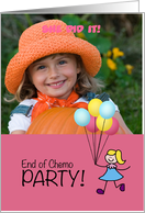 Invitation End of/Last Chemo Party Customizable Text Photo Card Girl card