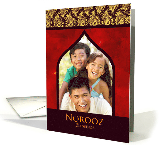 Norooz Blessings Persian New Year Photo Card Custom Text card (903570)