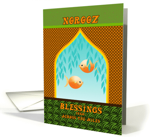 Persian New Year Across the Miles Norooz Blessings Goldfish card
