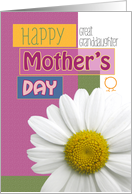 Great Granddaughter Happy Mother’s Day Daisy Scrapbook Modern card