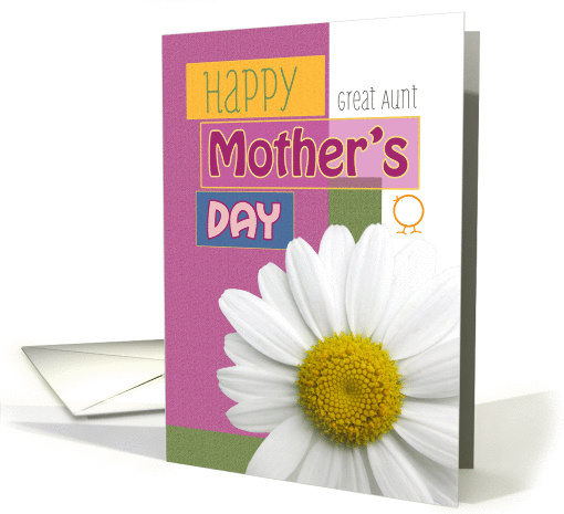 Great Aunt Happy Mother's Day Daisy Scrapbook Modern card (908710)