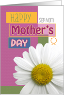 Step Mom Happy Mother’s Day Daisy Scrapbook Modern card