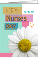 Nurses Day Sister Daisy Scrapbook Modern Custom Text card