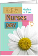 Nurses Day Mother in Law Daisy Scrapbook Modern Custom Text card