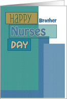 Nurses Day Brother Blue Green Scrapbook Modern Custom Text card