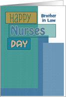 Nurses Day Brother in Law Blue Green Scrapbook Modern Custom Text card