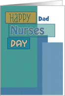 Nurses Day Dad Blue Green Scrapbook Modern Custom Text card