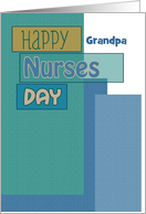 Nurses Day Grandpa Blue Green Scrapbook Modern Custom Text card