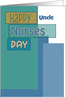 Nurses Day Uncle Blue Green Scrapbook Modern Custom Text card