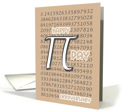 Happy Anniversary Pi Day 3.14 March 14th card (910670)