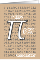 Happy Anniversary Pi Day 3.14 March 14th card