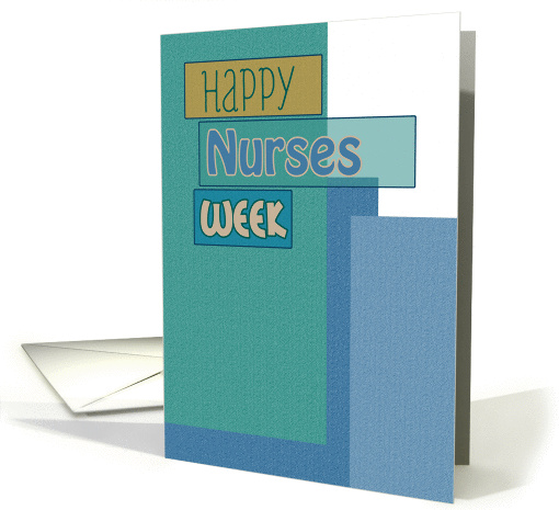 Happy Nurses Week Blue Scrapbook Look card (915054)