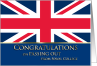 Passing Out British Naval College Congratulations- Union Jack card