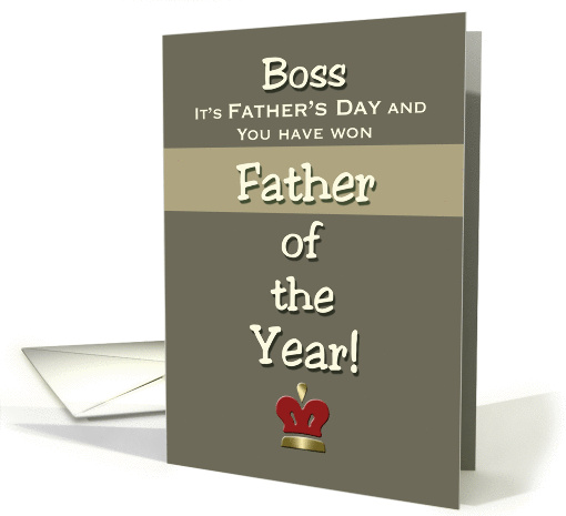 Boss Father's Day Humor Father of the Year! Claim your Prize. card