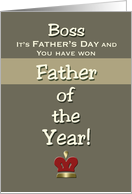 Boss Father’s Day Humor Father of the Year! Claim your Prize. card
