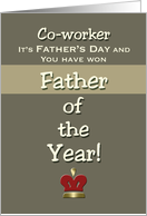 Co-worker Father’s Day Humor Father of the Year! Claim your Prize. card