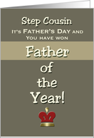 Step Cousin Father’s Day Humor Father of the Year! card