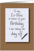 Birthday for Ex-Boss...