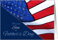 Son Happy Father’s Day Patriotic with American Flag card