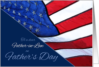 Father-in-Law Happy Father’s Day Patriotic with American Flag card