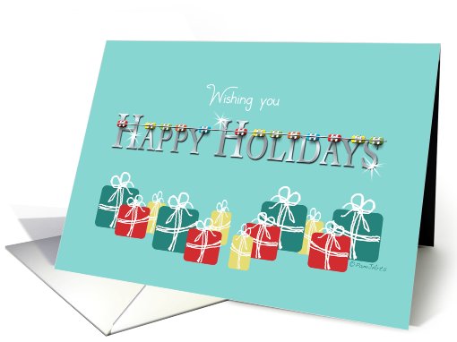 Orthodontist Business Christmas Holiday Braces and Presents card
