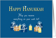 Hanukkah Presents Everything on your Wish List card