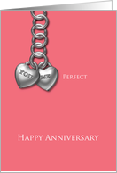 Wedding Anniversary for Spouse Silver Hearts You and Me Digital Art card