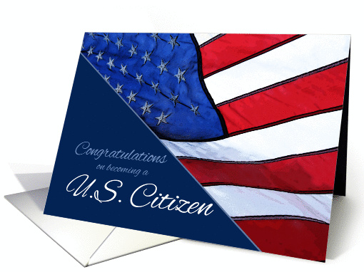Congratulations US Citizenship US Flag card (996725)