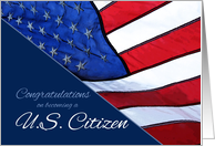 Congratulations US Citizenship US Flag Card